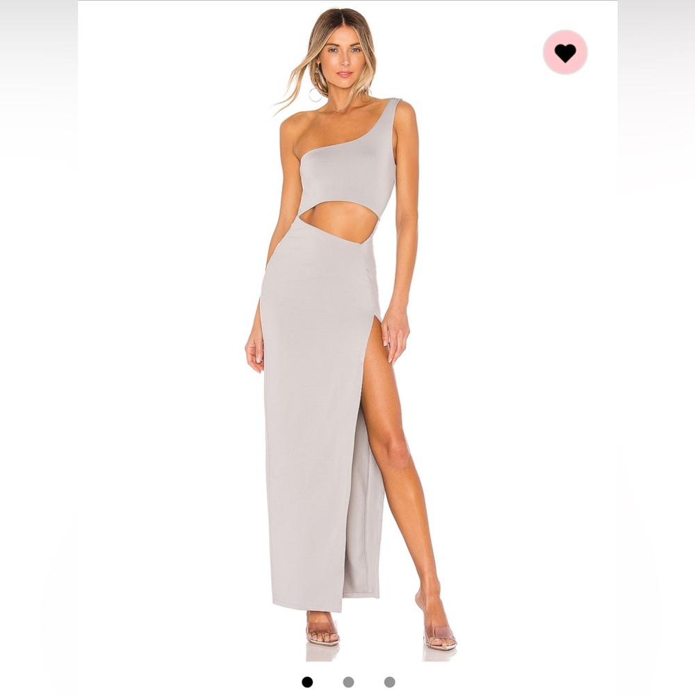 Long maxi with flattering cut out detail. Silver/Gray cotton material. Size m.